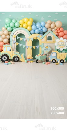 Tło fotograficzne „Kolorowa strefa budowy – dziecięca kraina zabawy” | UB_793